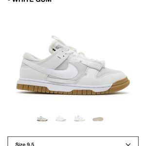 Nike air dunk jumbo remastered white gum 8.5